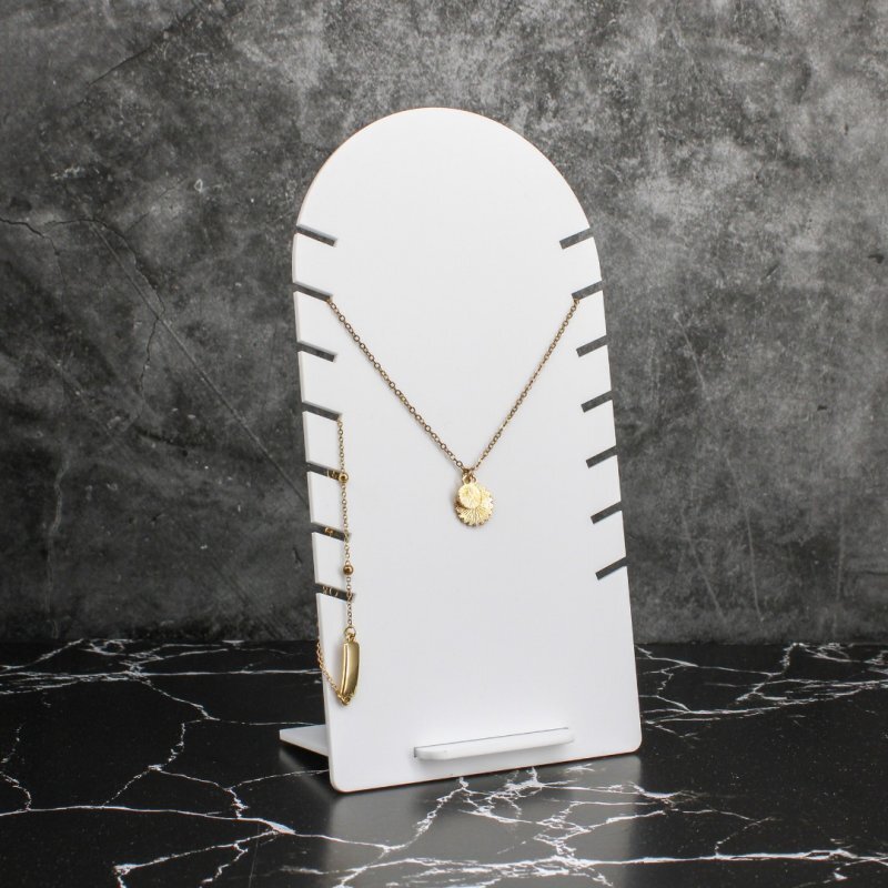 Intra απο ξύλο plywood 3mm-4mm πάχος - Ανεξάρτητη βάση κολιέ προβολής κοσμημάτων Δίασταση 30x30 cm Intraeaxys-joekrl8o