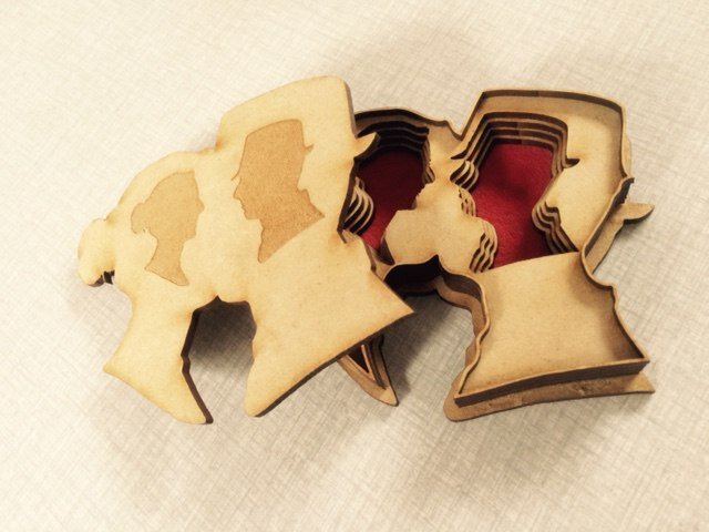 Intra απο ξύλο plywood 3mm-4mm πάχος - Πρότυπο για ζευγάρια μουσικής Δίασταση 30x30 cm Intraeaxys-p7ymqmr7