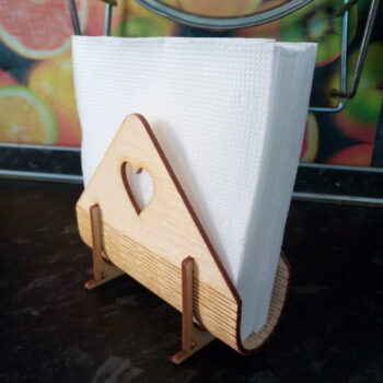 Intra απο ξύλο plywood 3mm-4mm πάχος - Θήκη χαρτοπετσέτας καρδιάς Δίασταση 30x30 cm Intraeaxys-6o3yryr7 - Image 3