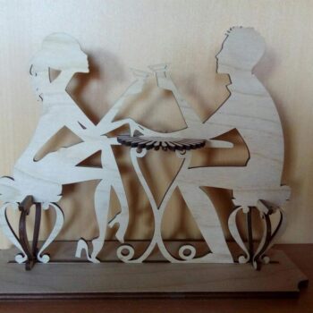 Intra απο ξύλο plywood 3mm-4mm πάχος - Ζευγάρι για τοστάρισμα Martini Γυάλινη Χαρτοπετσέτα Δίασταση 30x30 cm Intraeaxys-pok3l8d7 - Image 1