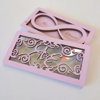 Intra απο ξύλο plywood 3mm-4mm πάχος - Διπλό Δαχτυλίδι Κουτί Τελετή Γάμου Δίασταση 30x30 cm Intraeaxys-eoxlgeqo - Image 3