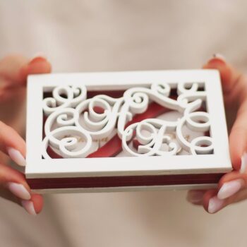 Intra απο ξύλο plywood 3mm-4mm πάχος - Κουτί βέρας Δαχτυλίδι Ζευγάρι Δίασταση 30x30 cm Intraeaxys-qommye4o - Image 4