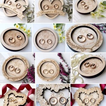 Intra απο ξύλο plywood 3mm-4mm πάχος - Σχήμα καρδιάς προτύπου δαχτυλιδιού Δίασταση 30x30 cm Intraeaxys-078yjmqo - Image 1