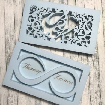 Intra απο ξύλο plywood 3mm-4mm πάχος - Κουτί γάμου για δαχτυλίδια αρραβώνων Δίασταση 30x30 cm Intraeaxys-67wl4231 - Image 1