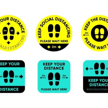 Intra απο ξύλο plywood 3mm-4mm πάχος - COVID-19 Κοινωνική Αποστασιοποίηση Κρατήστε τα σημάδια της απόστασης σας Δίασταση 30x30 cm Intraeaxys-m1d6lql7 - Image 1