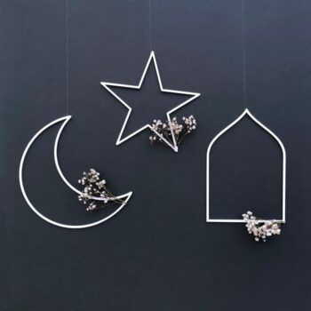 Intra απο ξύλο plywood 3mm-4mm πάχος - Κρεμαστά στολίδια αψίδας μισοφέγγαρου Δίασταση 10x10 cm Intraeaxys-eoxp8jx7 - Image 1