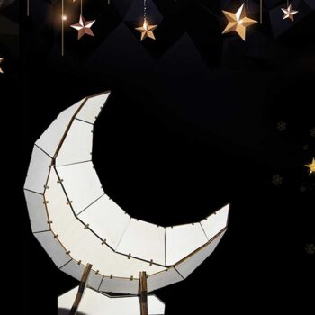 Intra απο ξύλο plywood 3mm-4mm πάχος - Ξύλινο τρισδιάστατο φεγγάρι Δίασταση 30x30 cm Intraeaxys-yon09vx7 - Image 3