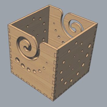 Intra απο ξύλο plywood 3mm-4mm πάχος - Ξύλινη θήκη για νήματα από βελονάκι Νήματα μπολ Πλεκτομηχανές με τρύπες για βελόνες πλεξίματος Δίασταση 30x30 cm Intraeaxys-eo20pnm7 - Image 1