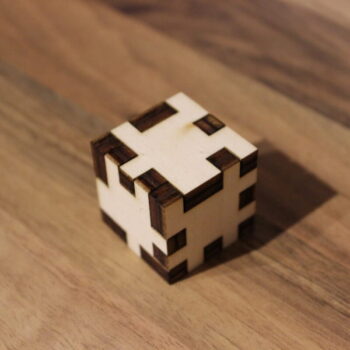 Intra απο ξύλο plywood 3mm-4mm πάχος - Κουτί παζλ σε κύβο Δίασταση 30x30 cm Intraeaxys-pok3qd37 - Image 3