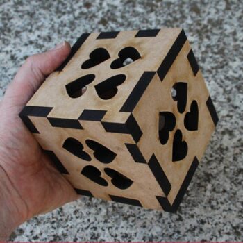 Intra απο ξύλο plywood 3mm-4mm πάχος - Κύβος Καρδιά Θησαυρού Δίασταση 30x30 cm Intraeaxys-eoxlzzgo - Image 3