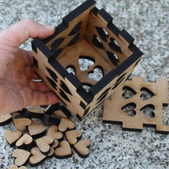 Intra απο ξύλο plywood 3mm-4mm πάχος - Κύβος Καρδιά Θησαυρού Δίασταση 30x30 cm Intraeaxys-eoxlzzgo - Image 4