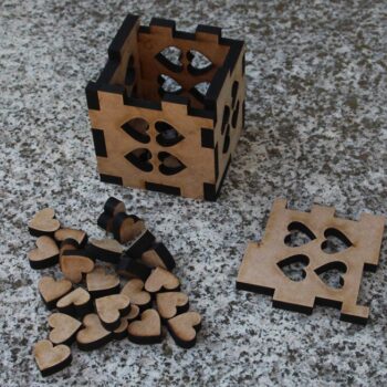 Intra απο ξύλο plywood 3mm-4mm πάχος - Κύβος Καρδιά Θησαυρού Δίασταση 30x30 cm Intraeaxys-eoxlzzgo - Image 5