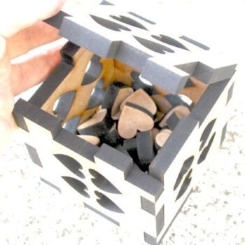 Intra απο ξύλο plywood 3mm-4mm πάχος - Κύβος Καρδιά Θησαυρού Δίασταση 30x30 cm Intraeaxys-eoxlzzgo - Image 6