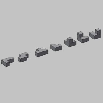 Intra απο ξύλο plywood 3mm-4mm πάχος - Soma Cube Puzzle Nikitin Squares Εκπαιδευτικό Παιδικό Παιχνίδι Tetris 3mm Δίασταση 30x30 cm Intraeaxys-qommnypo - Image 5