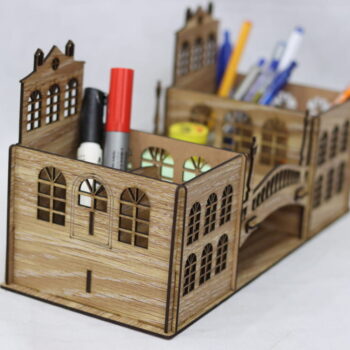 Intra απο ξύλο plywood 3mm-4mm πάχος - Ρετρό Μολυβοθήκη Vintage Μολυβοθήκη Desk Organizer Δίασταση 30x30 cm Intraeaxys-yon08jx7 - Image 9