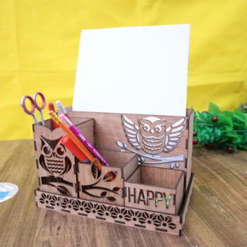 Intra απο ξύλο plywood 3mm-4mm πάχος - Owl Desk Organizer 3mm Δίασταση 30x30 cm Intraeaxys-6o3yp5q7 - Image 9