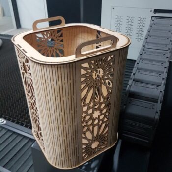 Intra απο ξύλο plywood 3mm-4mm πάχος - Διακοσμητική Μολυβοθήκη Δίασταση 30x30 cm Intraeaxys-r1zq08l1 - Image 3