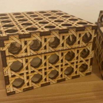 Intra απο ξύλο plywood 3mm-4mm πάχος - Κουτί Rattan Δίασταση 30x30 cm Intraeaxys-lop3q551 - Image 4