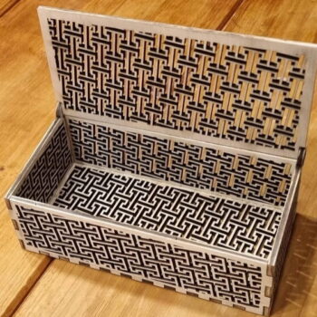 Intra απο ξύλο plywood 3mm-4mm πάχος - Ξύλινο κουτί Wagara με σχέδιο Kojitsunagi Δίασταση 30x30 cm Intraeaxys-yon08q27 - Image 1