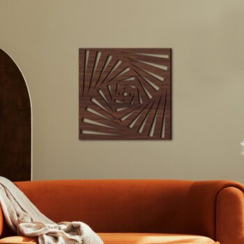 Intra απο ξύλο plywood 3mm-4mm πάχος - Γεωμετρική Ξύλινη Διακόσμηση Τοίχων Δίασταση 30x30 cm Intraeaxys-r1zq0y21 - Image 3