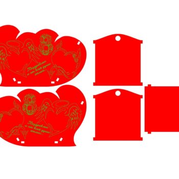 Intra απο ξύλο plywood 3mm-4mm πάχος - Ζαρντινιέρα σε σχήμα καρδιάς Δίασταση 30x30 cm Intraeaxys-pok35yd7 - Image 1