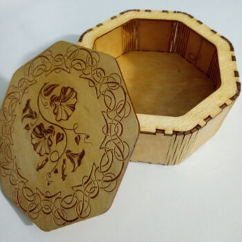 Intra απο ξύλο plywood 3mm-4mm πάχος - Ξύλινο κουτί οκτάγωνο Δίασταση 30x30 cm Intraeaxys-r7vmg5l7 - Image 1