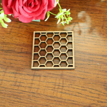 Intra απο ξύλο plywood 3mm-4mm πάχος - Εξάγωνο μοτίβο κηρήθρας Δίασταση 30x30 cm Intraeaxys-r1z23xm1 - Image 3