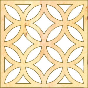 Intra απο ξύλο plywood 3mm-4mm πάχος - Μοτίβο σχεδίασης Jali Δίασταση 30x30 cm Intraeaxys-m1d60037