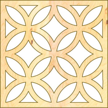 Intra απο ξύλο plywood 3mm-4mm πάχος - Μοτίβο σχεδίασης Jali Δίασταση 30x30 cm Intraeaxys-m1d60037 - Image 1