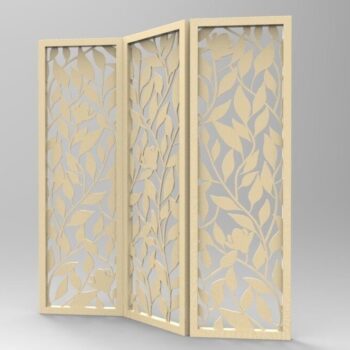 Intra απο ξύλο plywood 3mm-4mm πάχος - Magnolia Leaves Pattern Διάτρητα πάνελ οθόνης Δίασταση 30x30 cm Intraeaxys-67wlj0w1 - Image 3