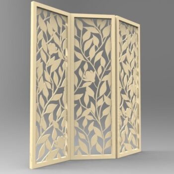 Intra απο ξύλο plywood 3mm-4mm πάχος - Magnolia Leaves Pattern Διάτρητα πάνελ οθόνης Δίασταση 30x30 cm Intraeaxys-67wlj0w1 - Image 4