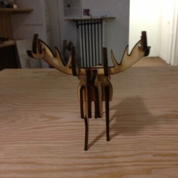 Intra απο ξύλο plywood 3mm-4mm πάχος - Μικρό ελάφι Δίασταση 30x30 cm Intraeaxys-67wz9y37 - Image 4