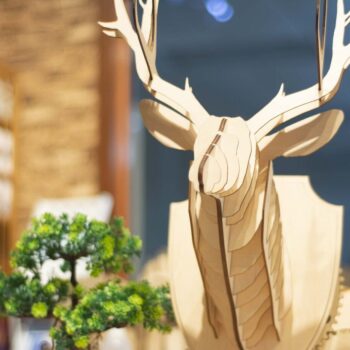 Intra απο ξύλο plywood 3mm-4mm πάχος - Deer Head Decor Wall 5mm Δίασταση 30x30 cm Intraeaxys-voq2pxeo - Image 3