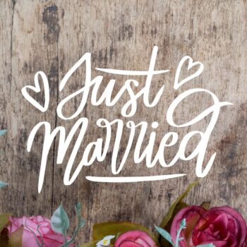 Intra απο ξύλο plywood 3mm-4mm πάχος - Χαράξτε το Just Married Decor Δίασταση 30x30 cm Intraeaxys-e1gkgmdo - Image 1