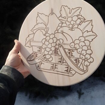 Intra απο ξύλο plywood 3mm-4mm πάχος - Σχέδιο χαρακτικής για την κουζίνα Δίασταση 30x30 cm Intraeaxys-joed0281 - Image 1