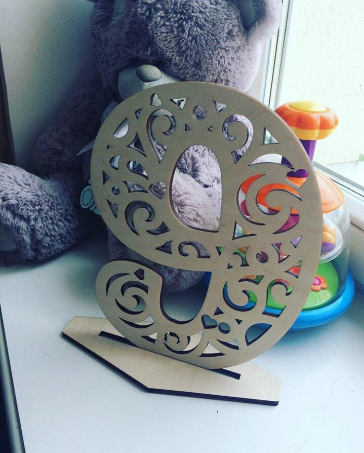 Intra απο ξύλο plywood 3mm-4mm πάχος - Σκαλιστοί αριθμοί ting CNC πρότυπο Δίασταση 30x30 cm Intraeaxys-p7ym8e67