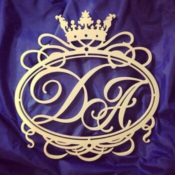 Intra απο ξύλο plywood 3mm-4mm πάχος - Μονόγραμμα για Διακόσμηση Στέμματος Γάμου Δίασταση 30x30 cm Intraeaxys-zo9ykv47 - Image 1