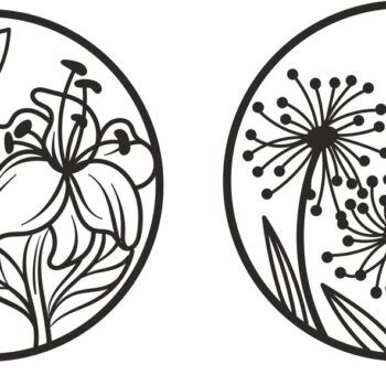 Intra απο ξύλο plywood 3mm-4mm πάχος - Χαρακτική Floral σχέδια Δίασταση 30x30 cm Intraeaxys-qommwm4o - Image 1