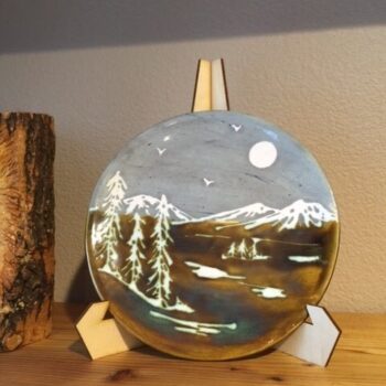 Intra απο ξύλο plywood 3mm-4mm πάχος - Πιάτο Καβαλέτο Ξύλινο Διακοσμητικό Πιάτο Σταντ Δίασταση 30x30 cm Intraeaxys-eoxlj2vo - Image 1