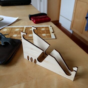 Intra απο ξύλο plywood 3mm-4mm πάχος - Πολυγωνική βάση τηλεφώνου Δίασταση 30x30 cm Intraeaxys-pok3rj97 - Image 7