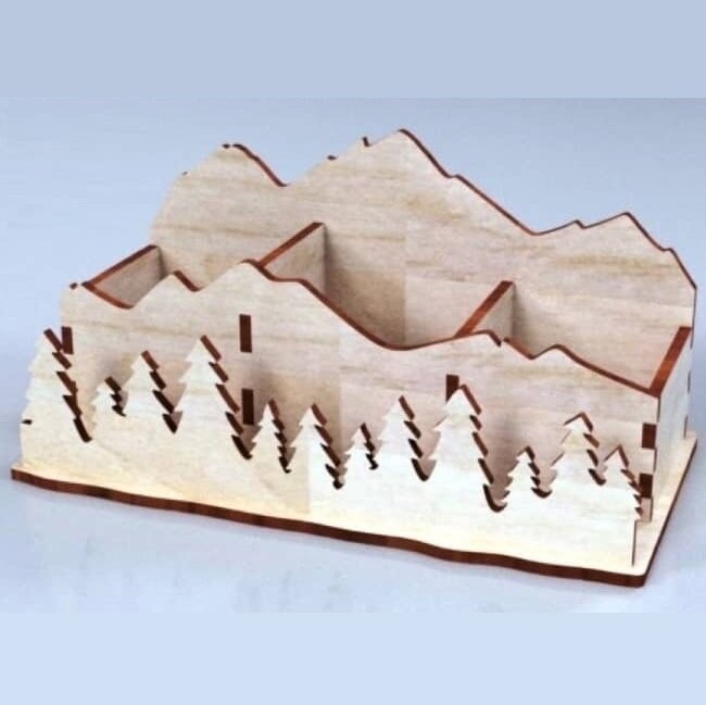 Intra απο ξύλο plywood 3mm-4mm πάχος - Οργανωτής ορεινού γραφείου Δίασταση 30x30 cm Intraeaxys-m1d6j8l7