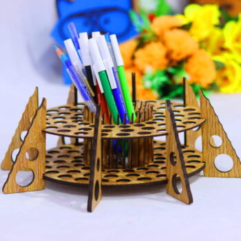 Intra απο ξύλο plywood 3mm-4mm πάχος - Στάντα για στυλό Ξύλινη θήκη για μολύβι Επιτραπέζια οργάνωση πινέλο Δίασταση 30x30 cm Intraeaxys-eo20g547 - Image 9