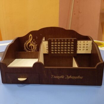 Intra απο ξύλο plywood 3mm-4mm πάχος - Ξύλινη επιτραπέζια οργάνωση με συρτάρι 4mm Δίασταση 30x30 cm Intraeaxys-078yqxno - Image 1