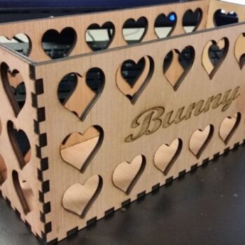 Intra απο ξύλο plywood 3mm-4mm πάχος - Heart Mailbox (4,5mm κόντρα πλακέ) Δίασταση 30x30 cm Intraeaxys-yonemjpo - Image 3