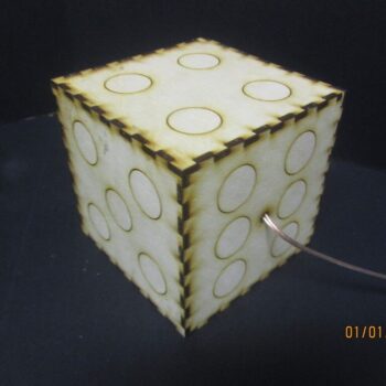 Intra απο ξύλο plywood 3mm-4mm πάχος - Dice Speaker Box Δίασταση 30x30 cm Intraeaxys-078y0v5o - Image 3