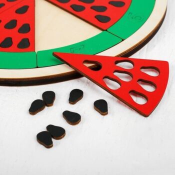 Intra απο ξύλο plywood 3mm-4mm πάχος - Παιχνίδι μαθηματικών καρπούζι Εκπαιδευτικό παιχνίδι για παιδιά Δίασταση 30x30 cm Intraeaxys-eo20p9l7 - Image 3