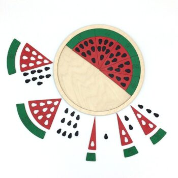 Intra απο ξύλο plywood 3mm-4mm πάχος - Παιχνίδι μαθηματικών καρπούζι Εκπαιδευτικό παιχνίδι για παιδιά Δίασταση 30x30 cm Intraeaxys-eo20p9l7 - Image 4