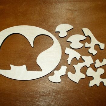 Intra απο ξύλο plywood 3mm-4mm πάχος - Παζλ χελώνας Δίασταση 30x30 cm Intraeaxys-yon0yyx7 - Image 1