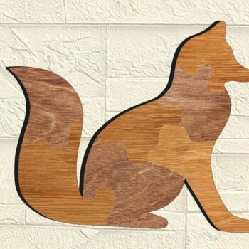 Intra απο ξύλο plywood 3mm-4mm πάχος - Παζλ Fox Δίασταση 30x30 cm Intraeaxys-51rrjvr1 - Image 1