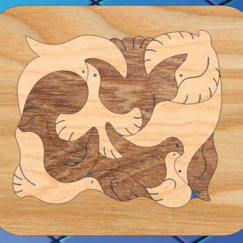 Intra απο ξύλο plywood 3mm-4mm πάχος - Παιχνίδι παζλ πουλί Δίασταση 30x30 cm Intraeaxys-6o3y39q7 - Image 1